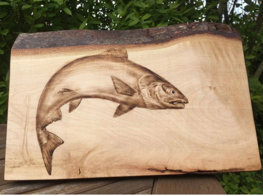 Fish leaping wall decor
