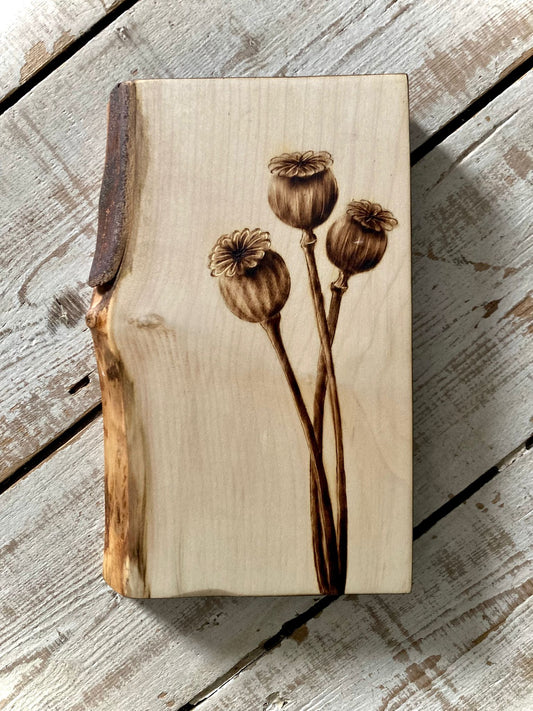 Poppy heads wall decor